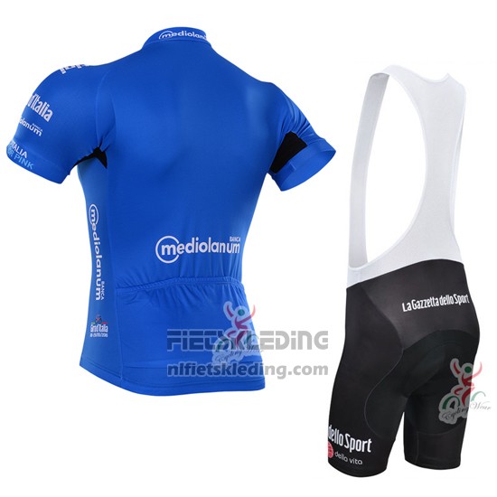2016 Fietskleding Giro d'Italia Blauw en Wit Korte Mouwen en Koersbroek